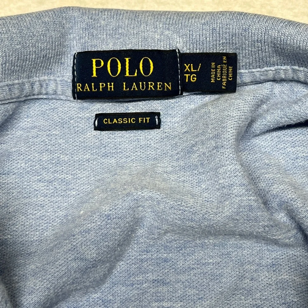 Polo Ralph Lauren Men’s XL Heather Blue Short‎ Sleeve Polo